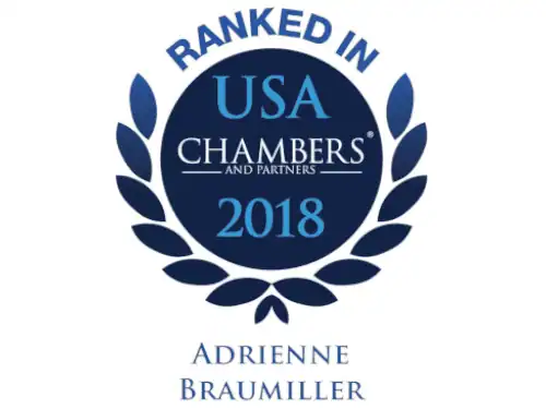 Braumiller Law Group, 2018 USA Chamber of Commerce ranking badge.