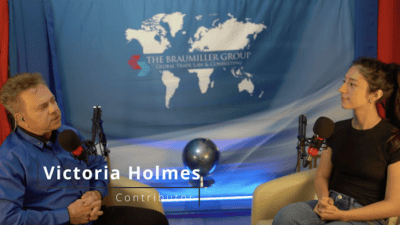 Victoria Holmes and Bob Brewer discuss international law at Braumiller Law Group.