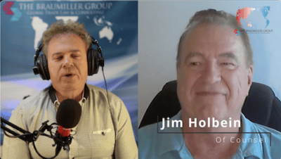 Jim Holbein of counsel at Braumiller Law Group during interview.